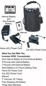 Invacare XPO2 Portable Concentrator with Supplemental Battery